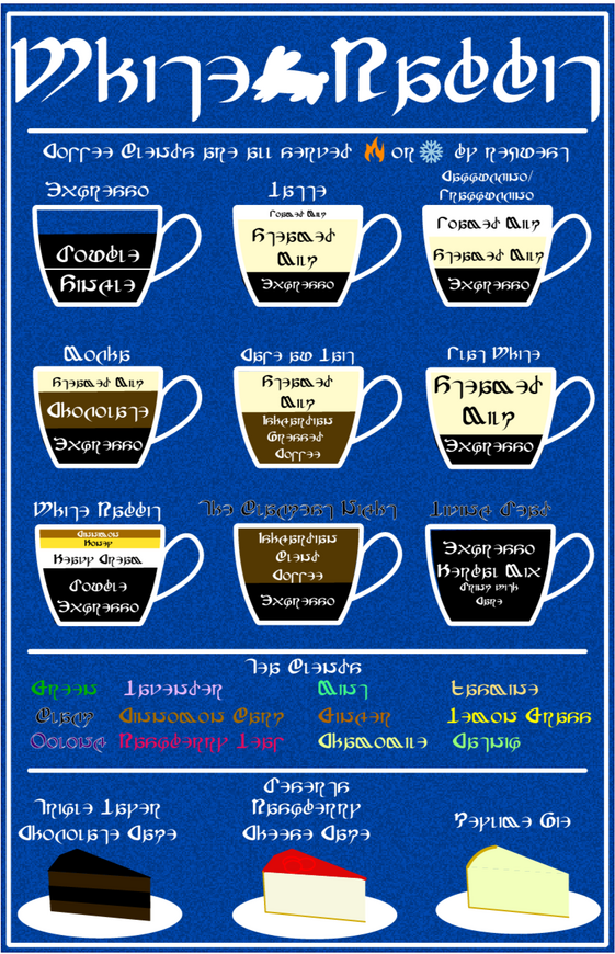 White Rabbit Cafe Menu